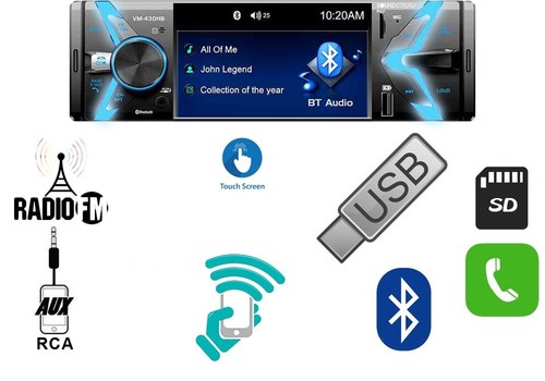 Autoradio din bluetooth con - 1,